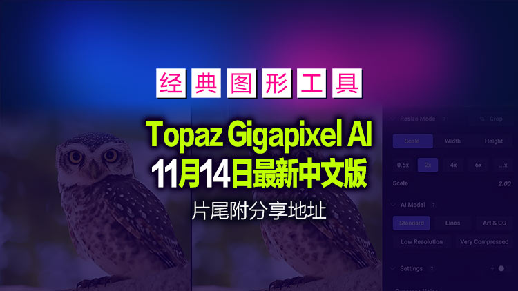 【图片处理工具】11月14日最新智能图片无损放大分辨率模糊修复清晰，片尾附下载地址