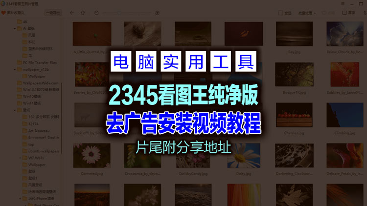 【Windows系统工具】8月5日最新版2345 看图王去广告安装版x64 13.1.1，片尾附软件下载